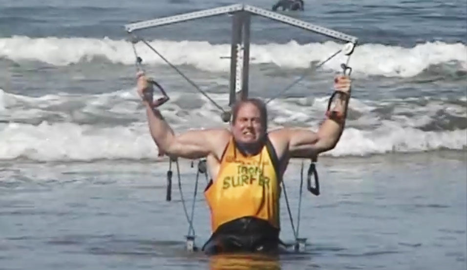 Weightlifting and surfing