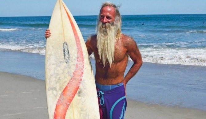 Dana Brown, 60, died while realizing his dream of driving across the country to surf in Huntington Beach. Photo: GoFundMe