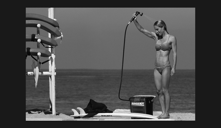 Beach showers made easier with Rinse Kit