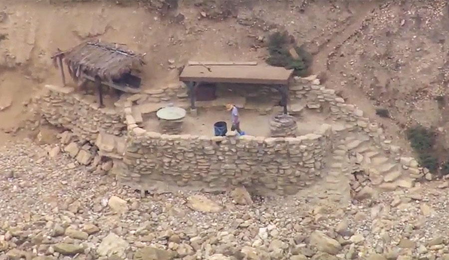 City officials helicoptered in jackhammers and compressors down the steep cliff face at the north end of Lunada to begin tearing down the fort. This week, they'll demolish the entire thing.