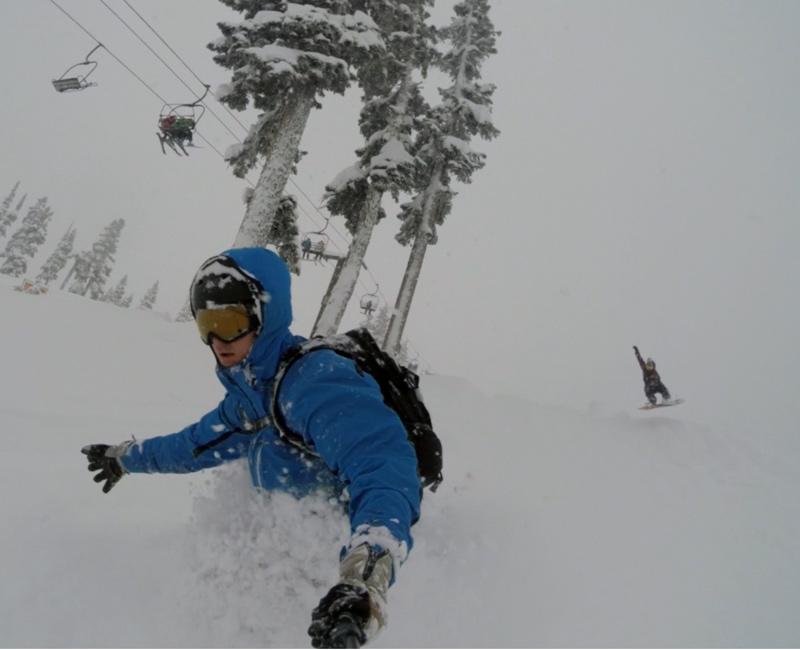 Waist deep and air, right underneath the chair!