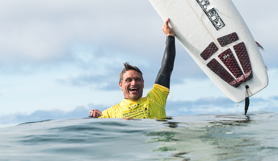 South Africa's Anthony Smyth celebrating a long awaited victory. Photo: ISA/Chris Grant