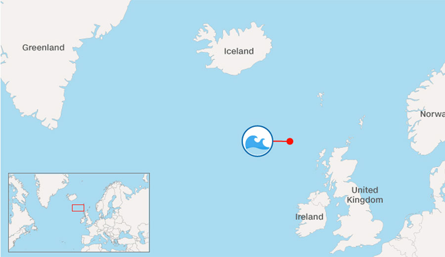 There are some truly big waves in the North Atlantic. Image: CNN