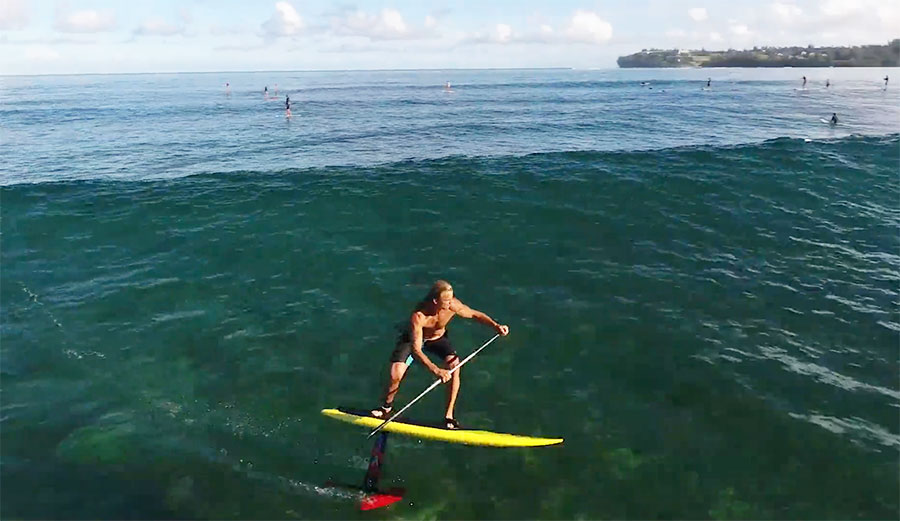 Laird Hamilton put the foiling and stand up paddling together for no other reason than he wanted to try it out, and he's undoubtedly going to have people vomiting up their hatred at him for it.