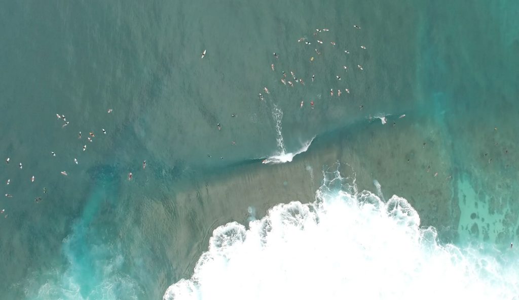That's what Pipeline looks like 400 feet up.