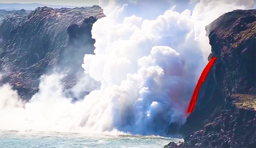 Lava flow in Big Island