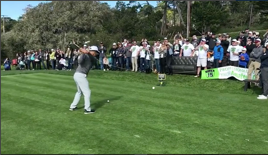Yesterday, Kelly Slater turned 45. The Pebble Beach Pro-Am crowd sang him Happy Birthday.