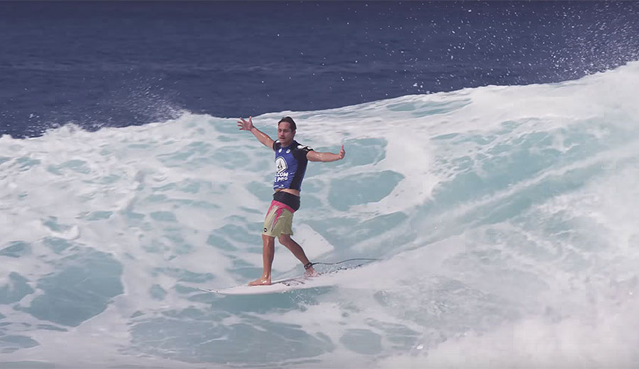 "Just drop in and do the hula," said Rothman. "I was fortunate enough to be in the right spot and God let me out of that one. Backdoor's my spot. I love it like this, this is perfect.