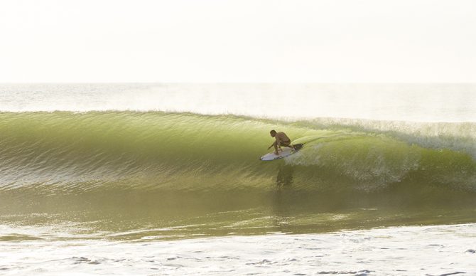 Mick Fanning enjoying a very special moment on earth for himself. To be shared with as many people as possible a few months after said frame was snapped. Photo: Rip Curl
