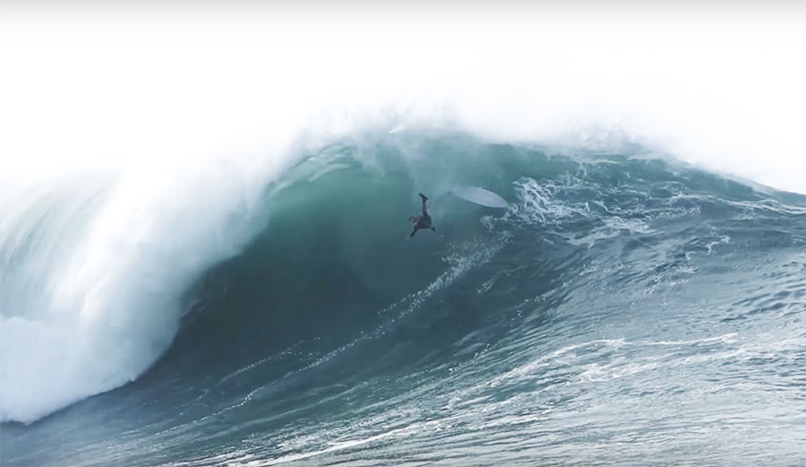 Andres Flores, a relatively unknown surfer from the Dominican Republic, showed up at Nazare and went balls out.