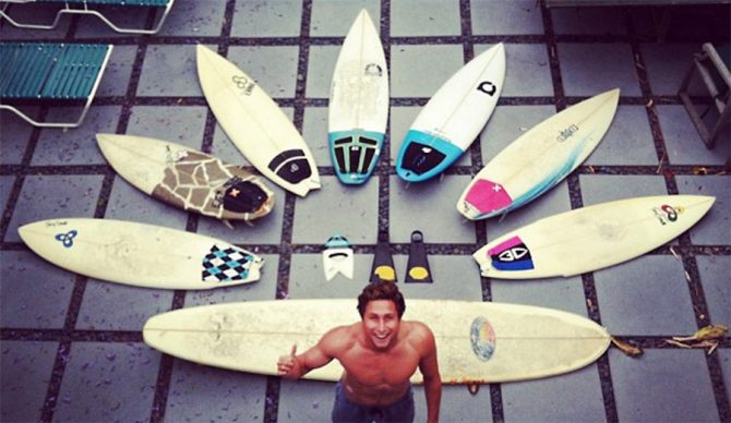Got too many surfboards? Simplify. You'll be better for it. Photo: Weisberg