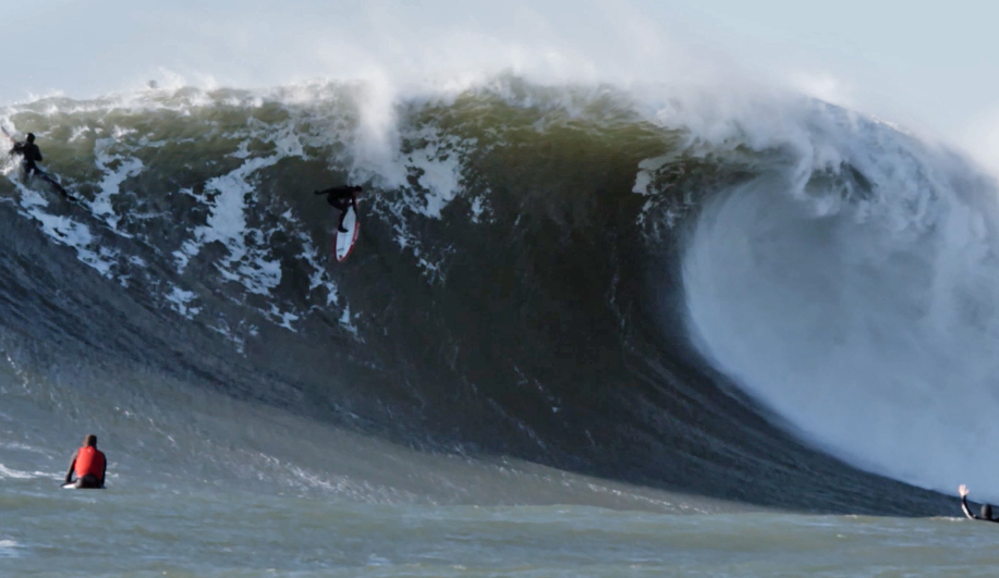 Terrifying Mavericks Francisco Porcella Buttslide Wipeout