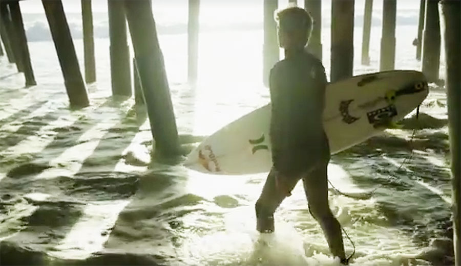 He surfed a lot.