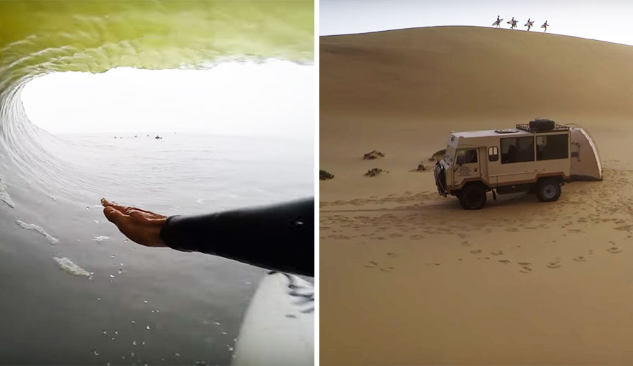 A surf trip to Namibia isn't easy–if you do it right, that is. It's not Bali or Hawaii with their swaying palms and colorful drinks.A surf trip to Namibia isn't easy–if you do it right, that is. It's not Bali or Hawaii with their swaying palms and colorful drinks.