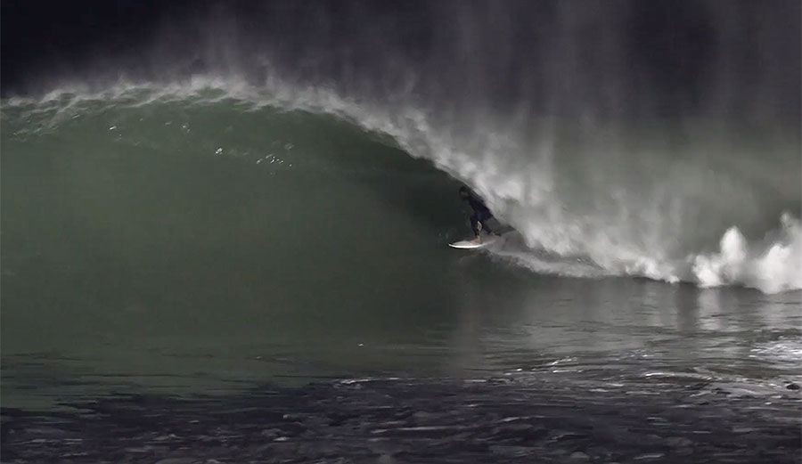 Aritz Aranburu is hiding from a giant spotlight inside a giant barrel somewhere in Morocco.
