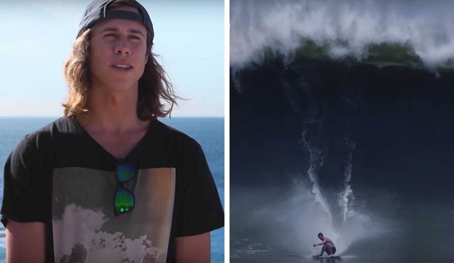 Domke is essentially competing against himself when it comes to riding giant waves on tiny, finless disks.