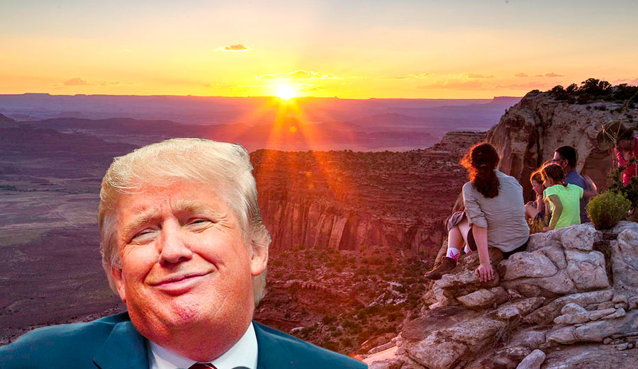 President Trump calls recent national monuments “a massive federal land grab,” and argues that control over some should be given to the states.