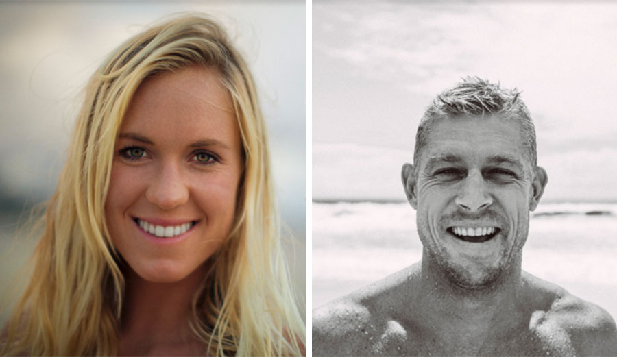Mick Fanning and Bethany Hamilton, two of surfing's most inspirational people. Photos: Surfers' Hall of Fame