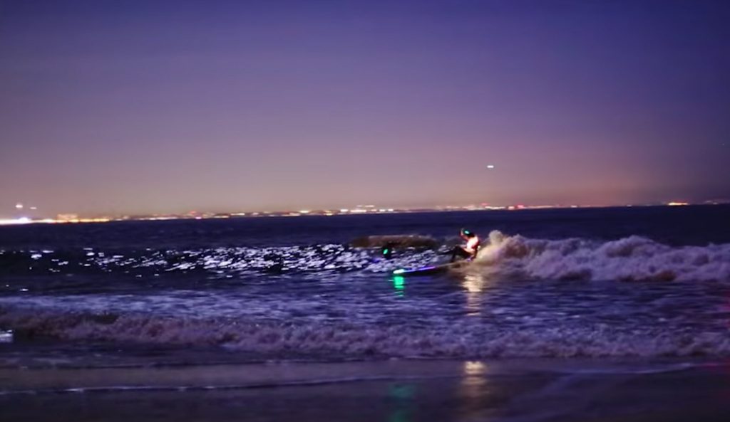 Kassia Meador Night Surfing Topanga