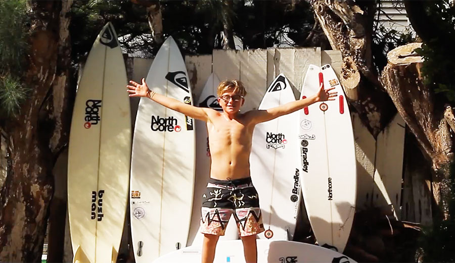 Stanley Eric Norman is 13 years old. He's from a little place in Cornwall called Bude, which isn't much like Hawaii at all.