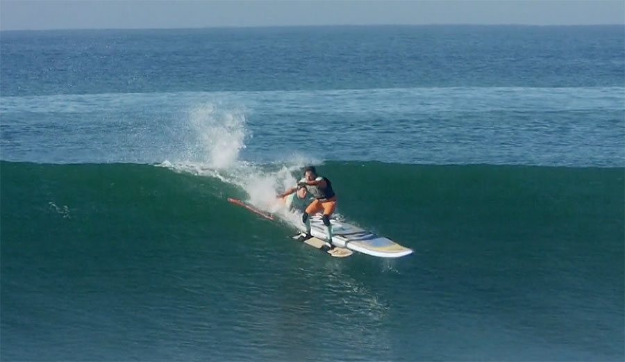 Fred Compagnon doesn't surf like everyone else.