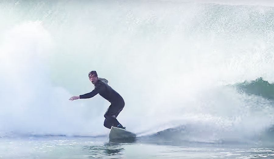 Along with Mason Ho Balaram Stack, and Nate Zoller, Brad Domke scored Newport's most famous warping wave, the Wedge.