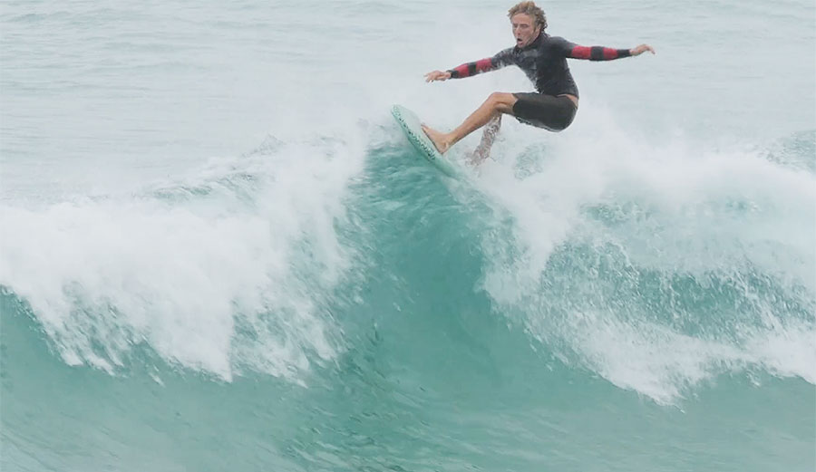 Beau Cram is ridiculously good on the entire Catch Surf quiver, from finless beaters to foamy longboards.