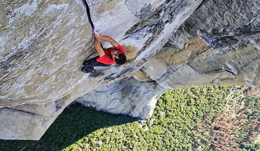 Alex Honnold free solo.