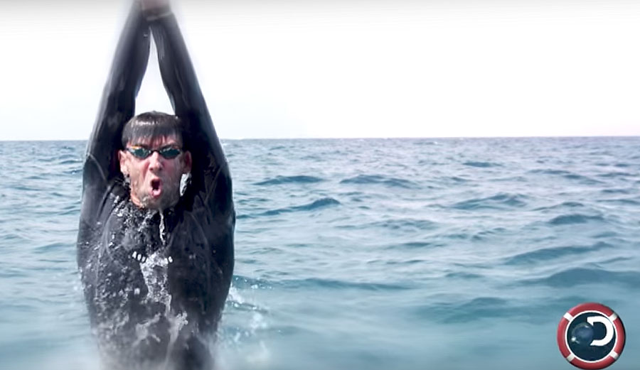 You've probably heard the news that Discovery Channel is pitting Michael Phelps against a great white shark. Now, there's a trailer, and it is classic Shark Week.