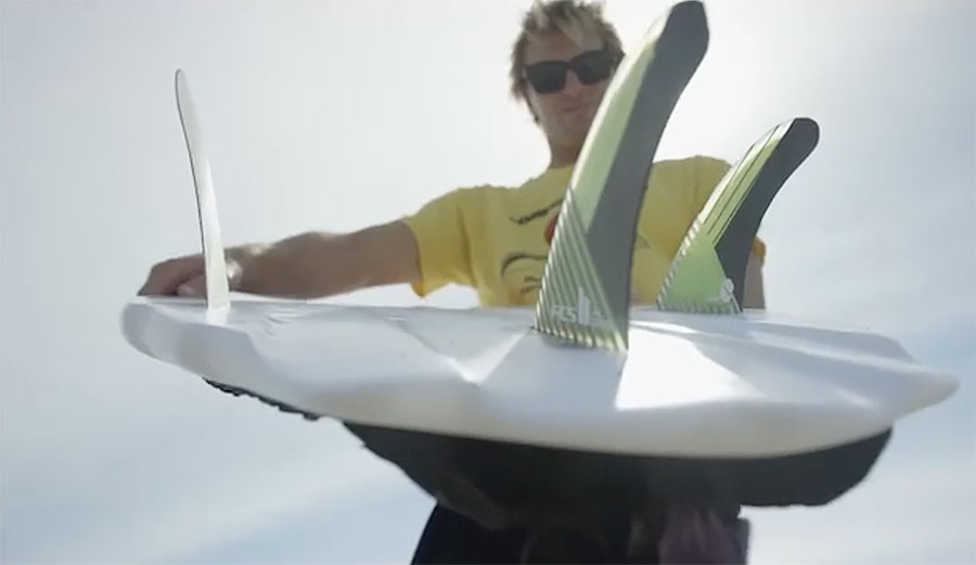 Ian Crane makes ...Lost's V3 Stealth look quite a bit better than the everyday surfer could, but still. You get the idea.