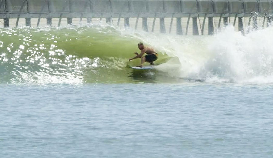 Mick Fanning has spent a lot of time getting barreled. But a 20-second tube ride at Kelly Slater's wave pool is insane.