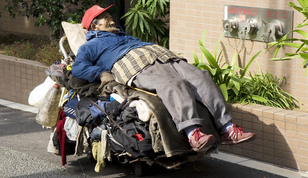 Homelessness is a serious problem around the world. Photo: Michael Maggs/Wikimedia Commons