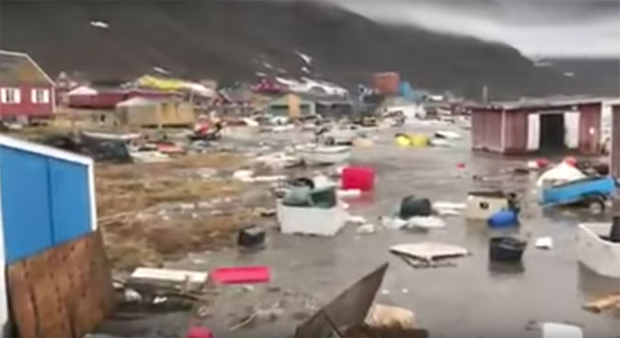 The mega-tsunami was over 300-feet-high and devastated a remote Greenlandic community called Nuugaatsiaq.