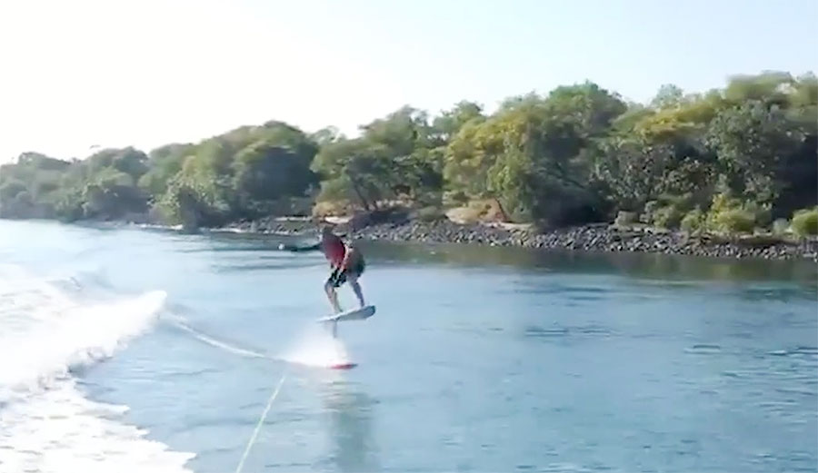If Joel Parkinson looks like a poo-stancing 10-year-old standing up on a foamboard for the first time... well, hydrofoiling is probably pretty difficult.