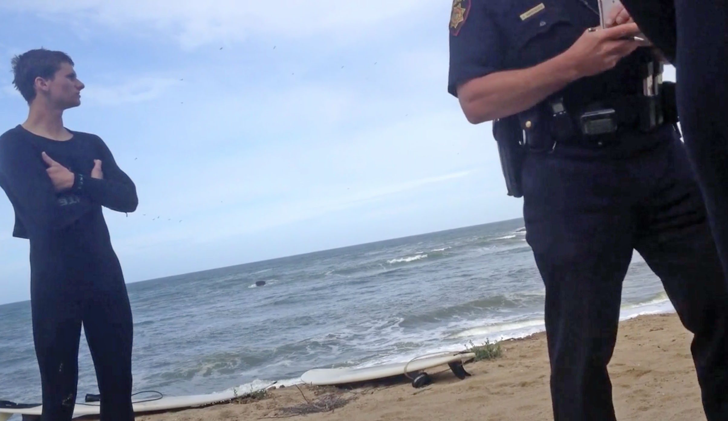 Surfers Arrested Martin's Beach. Photo: The Inertia
