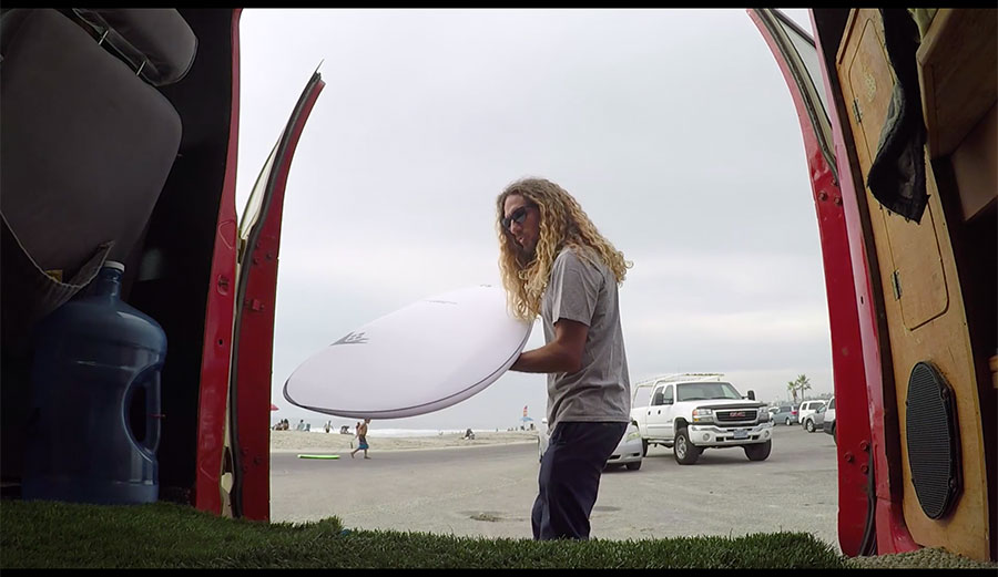 Rob Machado's most recent board is The Midas, and it looks very, very fun.