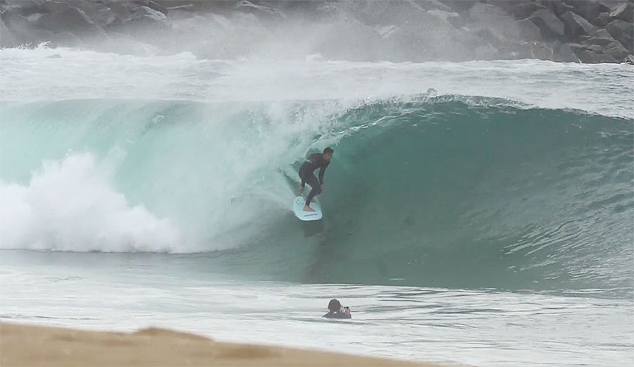 Here's Tyler Stanaland not taking things seriously on his Jamie O'Brien Odysea Skipper from Catch Surf.