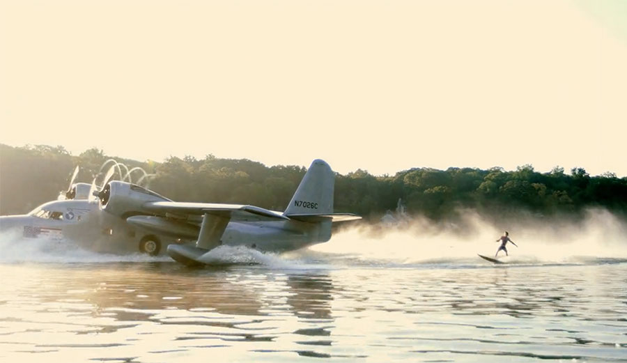 Ever wanted to tow surf behind a 1951 Grumman Albatross? No? Well, this guy did.