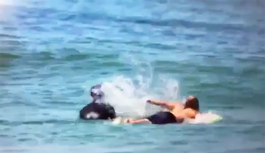 Medina burns guy at Lowers
