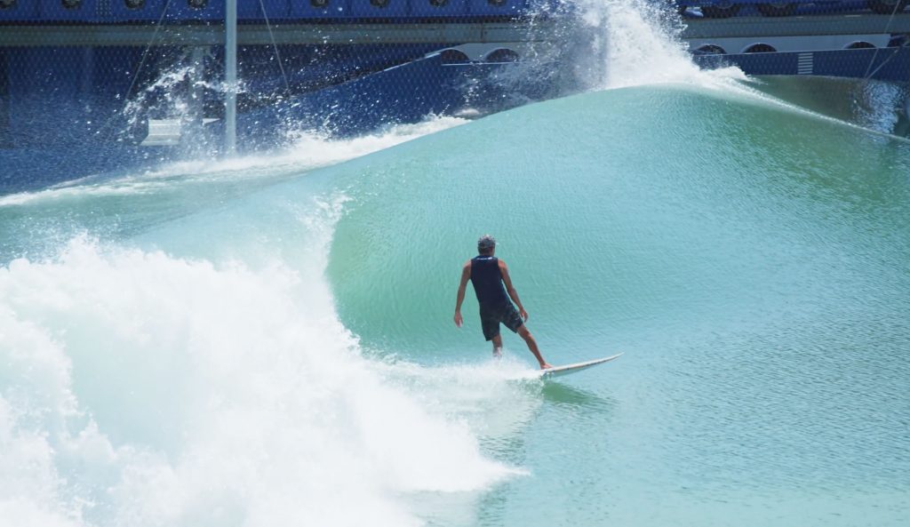 Gerry Lopez kicked the tires of Kelly Slater Wave Co.'s first left. Those tires stand to get some lashings tomorrow. Photo: KS Wave Co