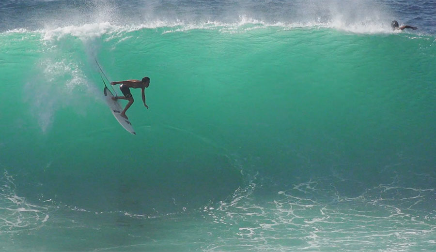 Noa Mizuno is growing up looking at perfect waves. Now, as a student at Punahou High, a private high school on Oahu, he's making a name for himself by surfing on them incredibly well.