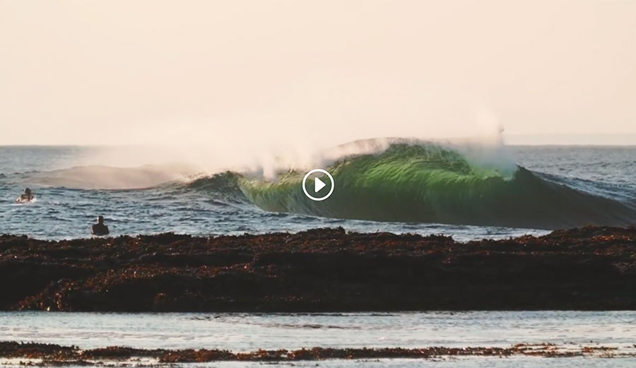 The pair watched as a very large swell headed towards Ireland, then decided to go and see how much they could scare themselves.