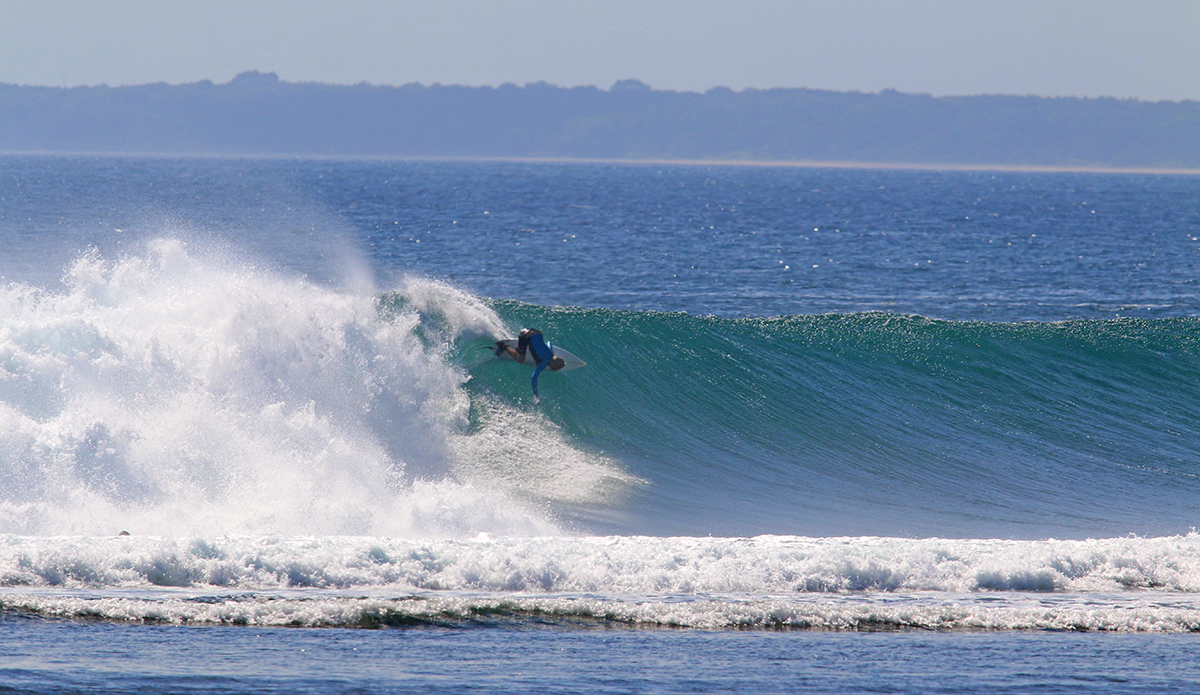 Richie Schmidt, finding that balance nicely at G-Land. Photo Courtesy of Schmidt Family