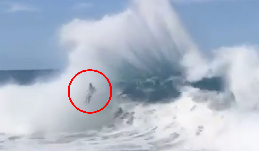 It's a hard thing, bodysurfing in giant shorepound.