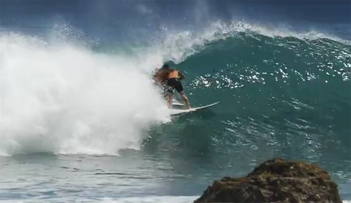 This burn is a bit out of control. FrameGrab: GoSurf.co.nz