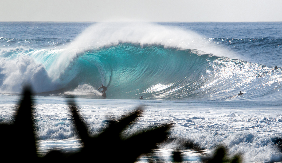 Pop quiz: How big is this wave? Photo: Jake Marote