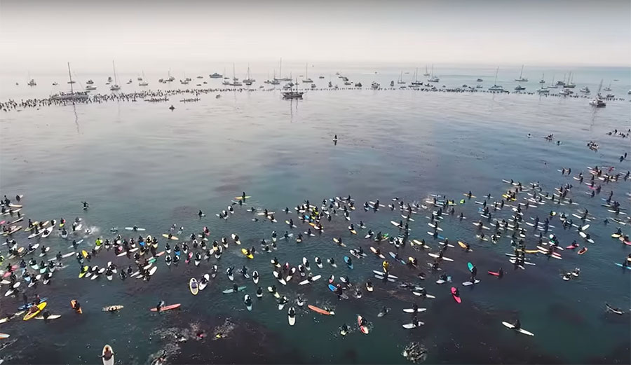 Sure, there is clearly more people at Jack's paddle out. But it might not have met all the technical requirements.