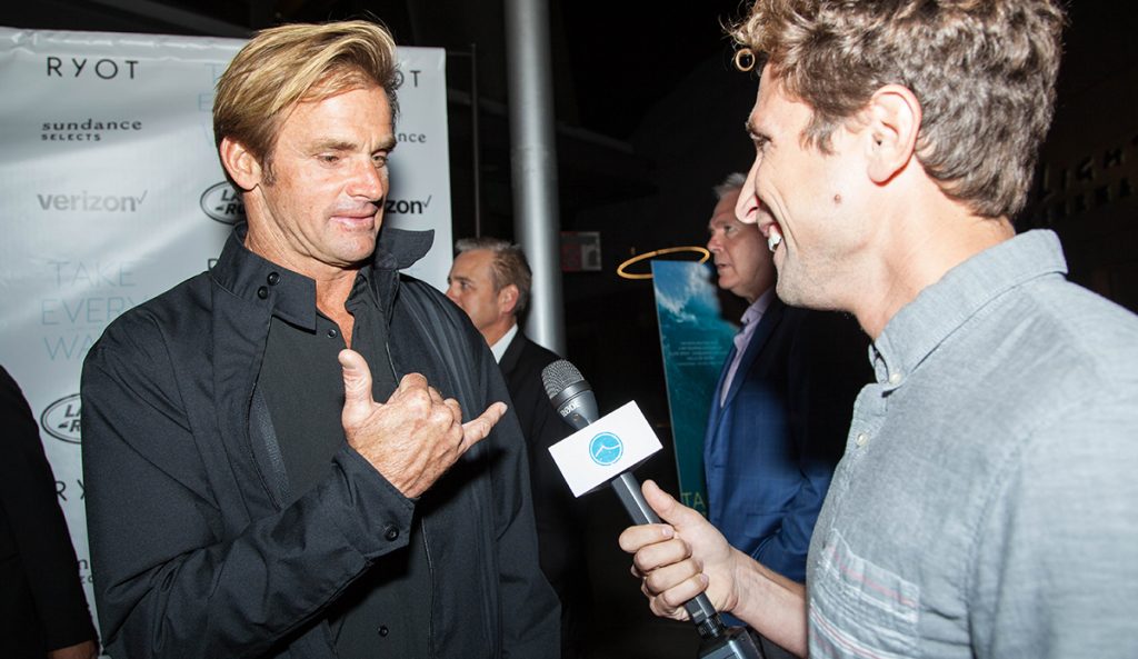 Laird Hamilton throws a badass shaka. As to be expected. Photo: The Inertia/Aika Lau