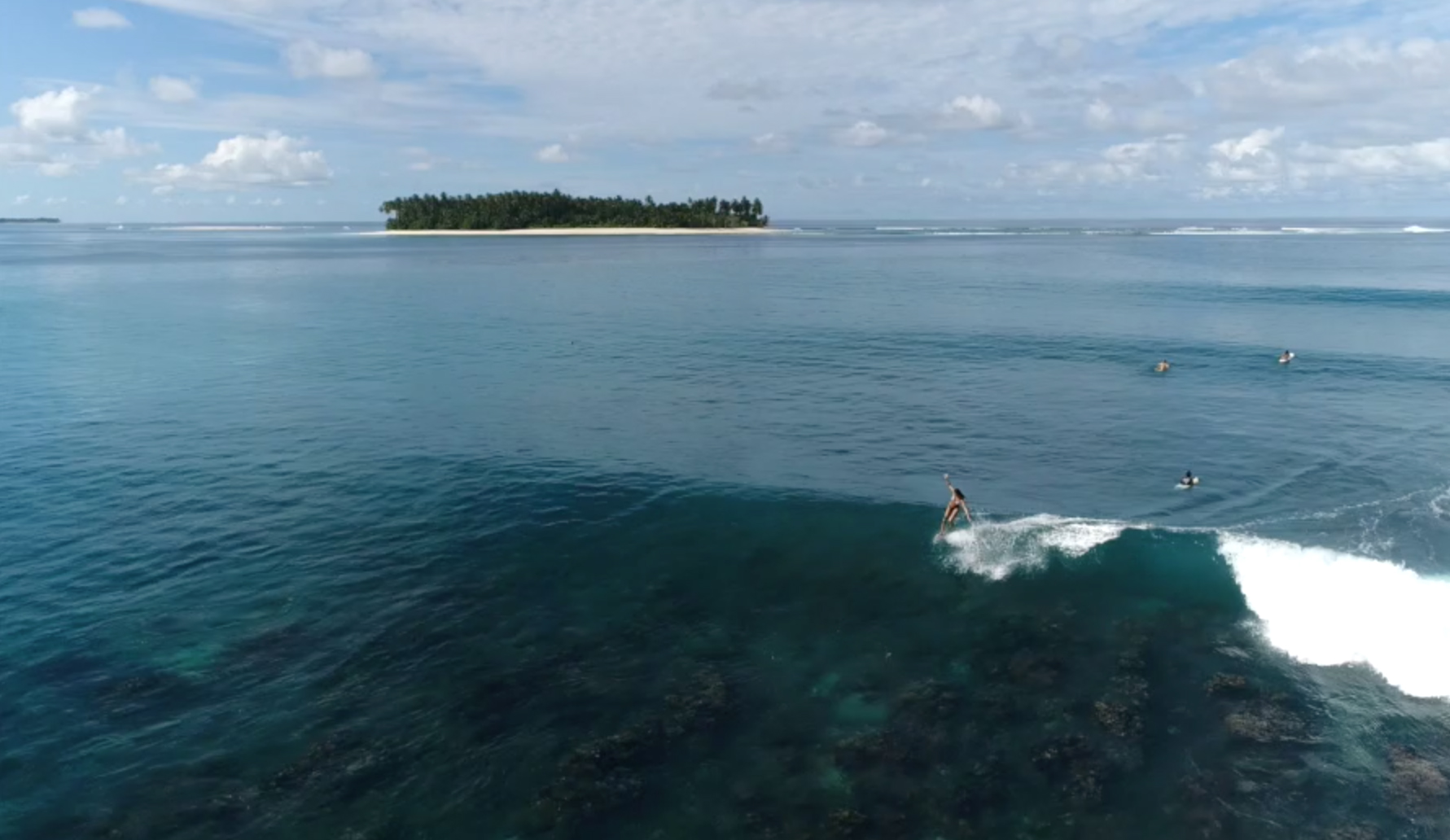 Victoria Vergara logs in the Mentawais. Photo: Alaia Mentawai