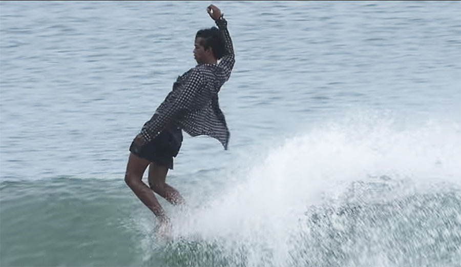 Deni Firdaus is not the guy doing giant hacks at Uluwatu or getting giant pits at Nias. He's the guy that oozes style of the single fin variety.